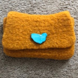 Handmade clutch made in Santa Barbara.